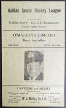 Load image into Gallery viewer, 1944/1945 Halifax Senior Hockey League Program RCAF Dartmouth CornWallis Navy