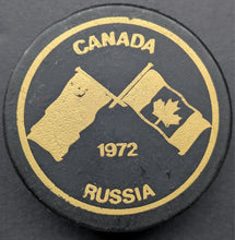 Load image into Gallery viewer, 1972 Canada/Russia Summit Series Puck Vintage NHL International Hockey
