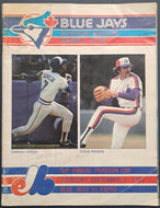 1982 Toronto Blue Jays v Montreal Expos Pearson Cup Baseball MLB Program Signed