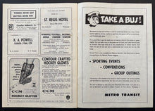 Load image into Gallery viewer, 1967 Winnipeg Arena Program Alan Cup Drumheller Miners Cdn Mens Hockey Team
