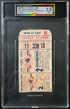Load image into Gallery viewer, 1951 World Series Game 2 Ticket New York Yankees Vs New York Giants iCert Vtg