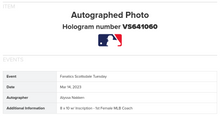 Load image into Gallery viewer, Alyssa Nakken Signed Autographed Photo San Franciso Giants MLB Fanatics Holo