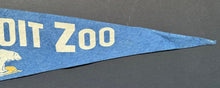 Load image into Gallery viewer, Circa 1940s Detroit Zoo 26 Inch Pennant With Tassels Vintage Marketing
