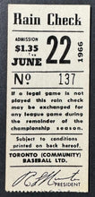Load image into Gallery viewer, 1966 Toronto Maple Leaf Baseball International League Vintage Game Ticket Stub