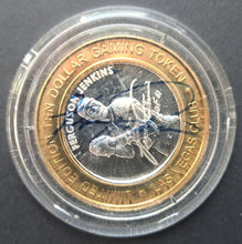 Load image into Gallery viewer, Ferguson Jenkins Sterling Silver Vintage $10 Poker Chip Autographed Case Signed