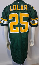 Load image into Gallery viewer, Morries Lolar Game Used Edmonton Eskimos CFL Starter Grey Cup Football Jersey