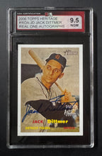 Load image into Gallery viewer, 2006 Topps MLB #ROA-JD Detroit Tigers Jack Dittmer Signed Baseball Card KSA