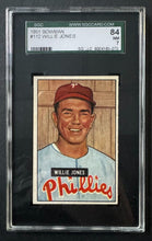 Load image into Gallery viewer, 1951 Bowman Phillies #112 Willie Jones MLB Card SGC Graded Slabbed 84 NM 7 Vtg