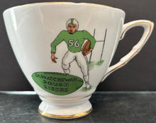 Load image into Gallery viewer, Saskatchewan Roughriders 1950s CFL Tea Cup + Saucer Bone China Royal Stafford Grey Cup