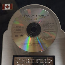 Load image into Gallery viewer, Shania Twain Come On Over Platinum CD Award