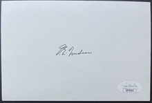 Load image into Gallery viewer, Pierre Elliot Trudeau Autographed Signed Index Card Former Prime Minister JSA