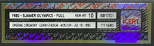 Load image into Gallery viewer, 1980 Summer Olympics Full Opening Ceremony Ticket Lenin Stadium GEM MT 10 iCert