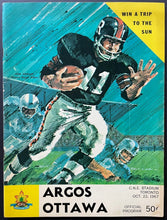 Load image into Gallery viewer, 1967 CNE Stadium CFL Football Program Toronto Argonauts vs Ottawa Rough Riders
