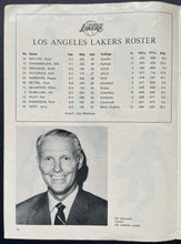 Load image into Gallery viewer, 1971 NBA Los Angeles Lakers Signed Basketball Program Autographed Jerry West JSA