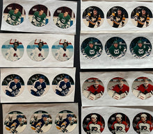 Load image into Gallery viewer, 1990's Star Puck Inc. Players Stickers Applied To Pucks 20 NHL Hockey Players