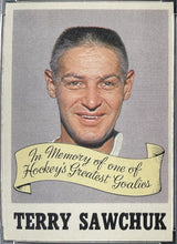 Load image into Gallery viewer, 1970 O-Pee-Chee #231 Terry Sawchuk Memorial NHL Hockey Card Red Wings PSA NM 7