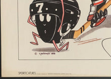 Load image into Gallery viewer, Circa 1970 Pit Martin Sporticatures by Pelkowski Chicago Blackhawks NHL Vintage