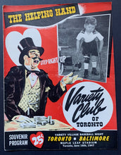 Load image into Gallery viewer, 1947 Toronto Maple Leaf Baseball Stadium Program International League Orioles