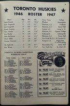 Load image into Gallery viewer, 1946 Toronto Huskies 3rd Game Program Maple Leafs Gardens VTG Basketball NBA