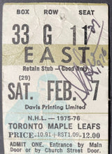 Load image into Gallery viewer, 1976 Darryl Sittler 10 Point Game Signed Ticket Toronto Maple Leafs NHL Hockey