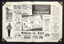 Load image into Gallery viewer, 1940 Chicago Stadium Hockey Program Montreal Canadiens vs Chicago Blackhawks NHL