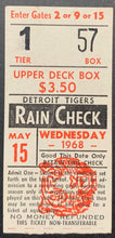 Load image into Gallery viewer, 1968 Detroit Tigers Baltimore Orioles Ticket Stub Tiger Stadium MLB Baseball VTG