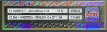 Load image into Gallery viewer, 1964 World Series Game 4 Ticket Yankee Stadium New York vs Cardinals Graded EX5