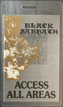 Load image into Gallery viewer, 1989 Black Sabbath Headless Cross Tour Access All Areas Pass Vintage iCert