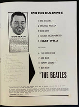 Load image into Gallery viewer, 1964 The Beatles British Tour Final Show Concert Tour Music Program + PSA Ticket
