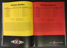 Load image into Gallery viewer, 1999 Toronto Raptors NBA Basketball Program x2 Hawks + Magic Vince Carter Rookie