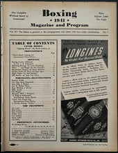 Load image into Gallery viewer, 1941 Heavyweight Championship Boxing Program Yankee Stadium Joe Louis v Burman