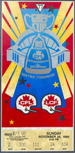 Load image into Gallery viewer, 1989 CFL Grey Cup Ticket SkyDome Saskatchewan vs Hamilton icert Authenticated