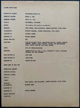 Load image into Gallery viewer, Beatles Production Notes 1964 Film Hard Days Night Vintage Movie Fab 4 Lennon