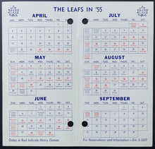 Load image into Gallery viewer, 1955 Toronto Maple Leafs Crown Life CKEY International League Baseball Schedule