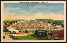 Load image into Gallery viewer, 1940's Crescent Stadium Football Postcard Cornell University Ithaca New York
