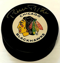 Load image into Gallery viewer, Pierre Pilote Signed Chicago Blackhawks NHL Hockey Puck Autographed Trench MFG