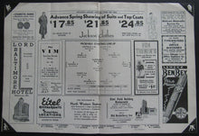 Load image into Gallery viewer, 1936 Chicago Stadium Rare Hockey Doubleheader Program Blackhawks vs NY Rangers