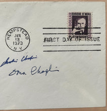 Load image into Gallery viewer, Charlie Chaplin + Uma Chaplin Autographed First Day Cover Framed Signed JSA LOA
