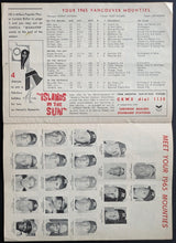 Load image into Gallery viewer, 1965 Vancouver Mounties Capilano Stadium Pacific Coast League Baseball Program