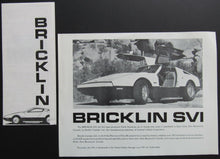Load image into Gallery viewer, 1974 Bricklin Motors SV-1 Product Info + Owners Club Application Flyer Cars Auto
