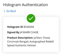 Load image into Gallery viewer, Ja'Marr Chase Autographed Signed Cincinnati Bengals NFL Helmet Football Fanatics