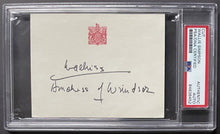 Load image into Gallery viewer, Wallis Duchess Of Windsor Autographed Card Signed Coat Of Arms Imprinted PSA/DNA