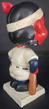 Load image into Gallery viewer, 1960s Cleveland Indians White Square Base Chief Wahoo Bobblehead MLB Baseball
