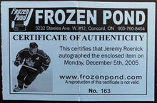 Load image into Gallery viewer, Jeremy Roenick Signed Phoenix Coyotes Hockey Puck Autograph NHL Frozen Pond COA