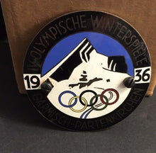 Load image into Gallery viewer, 1936 Winter Olympics Vehicle Emblem German Old Vintage Antique Car And Oil
