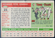 Load image into Gallery viewer, 1955 Topps Baseball #21 Alex Grammas St. Louis Cardinals Vintage MLB Card