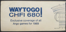 Load image into Gallery viewer, 1969 C.N.E. Stadium Hamilton Tiger Cats vs Toronto Argonauts CFL Football Ticket
