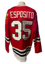 Load image into Gallery viewer, Tony Esposito Signed Chicago Blackhawks NHL Hockey Display Jersey Autograph JSA