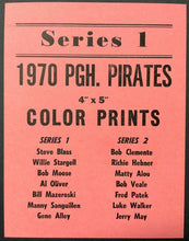 Load image into Gallery viewer, 1970 Lot of Pittsburgh Pirates Color Prints MLB Baseball VTG Roberto Clemente