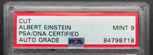 Load image into Gallery viewer, Albert Einstein Signed Cut Autographed Slabbed Graded PSA MINT 9 Rare Autograph